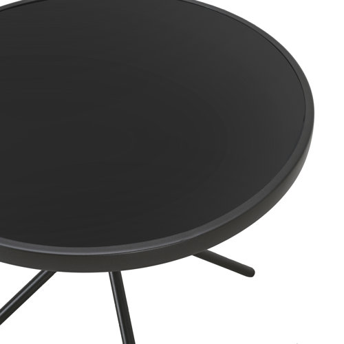 Darby Home Co Wabbaseka Outdoor Metal Chaise Lounge with Table